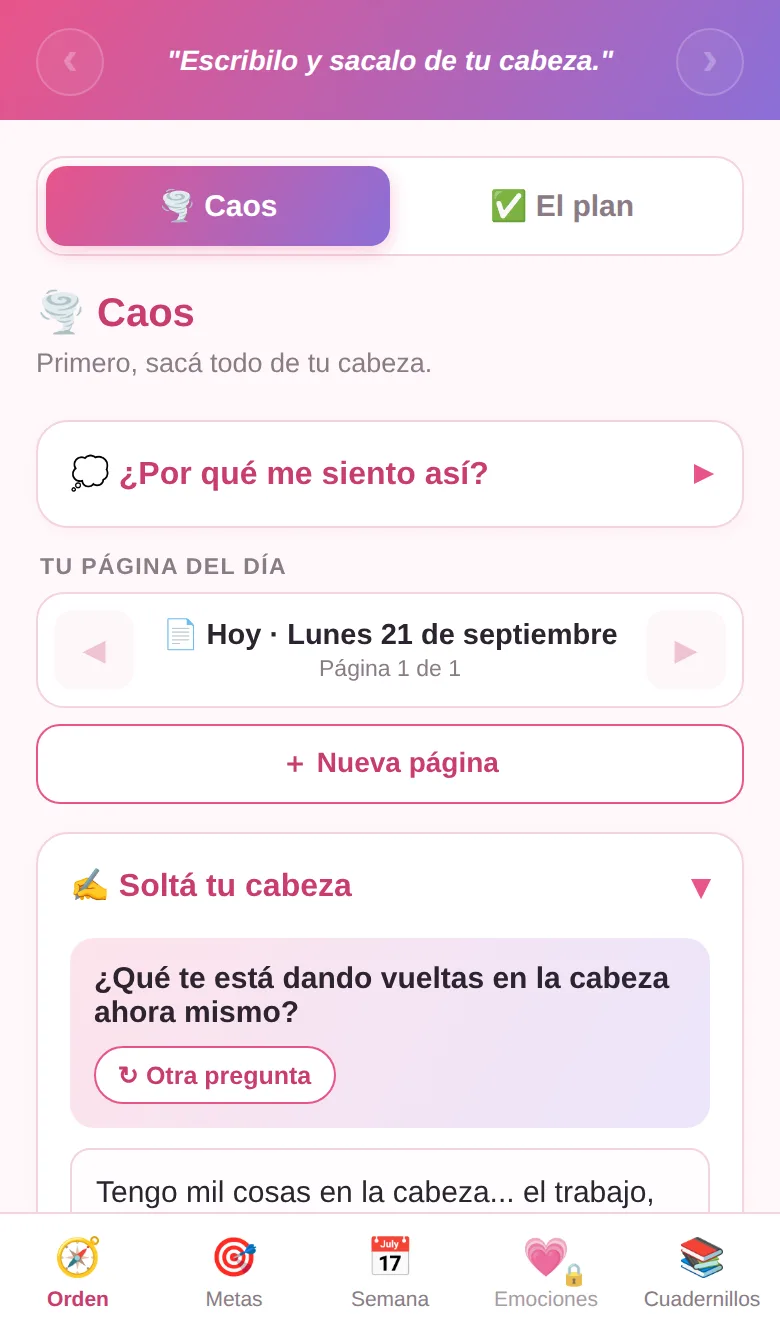 Suelta tu cabeza